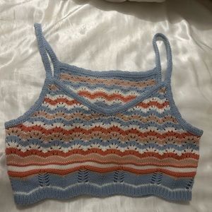 Crochet cropped tank